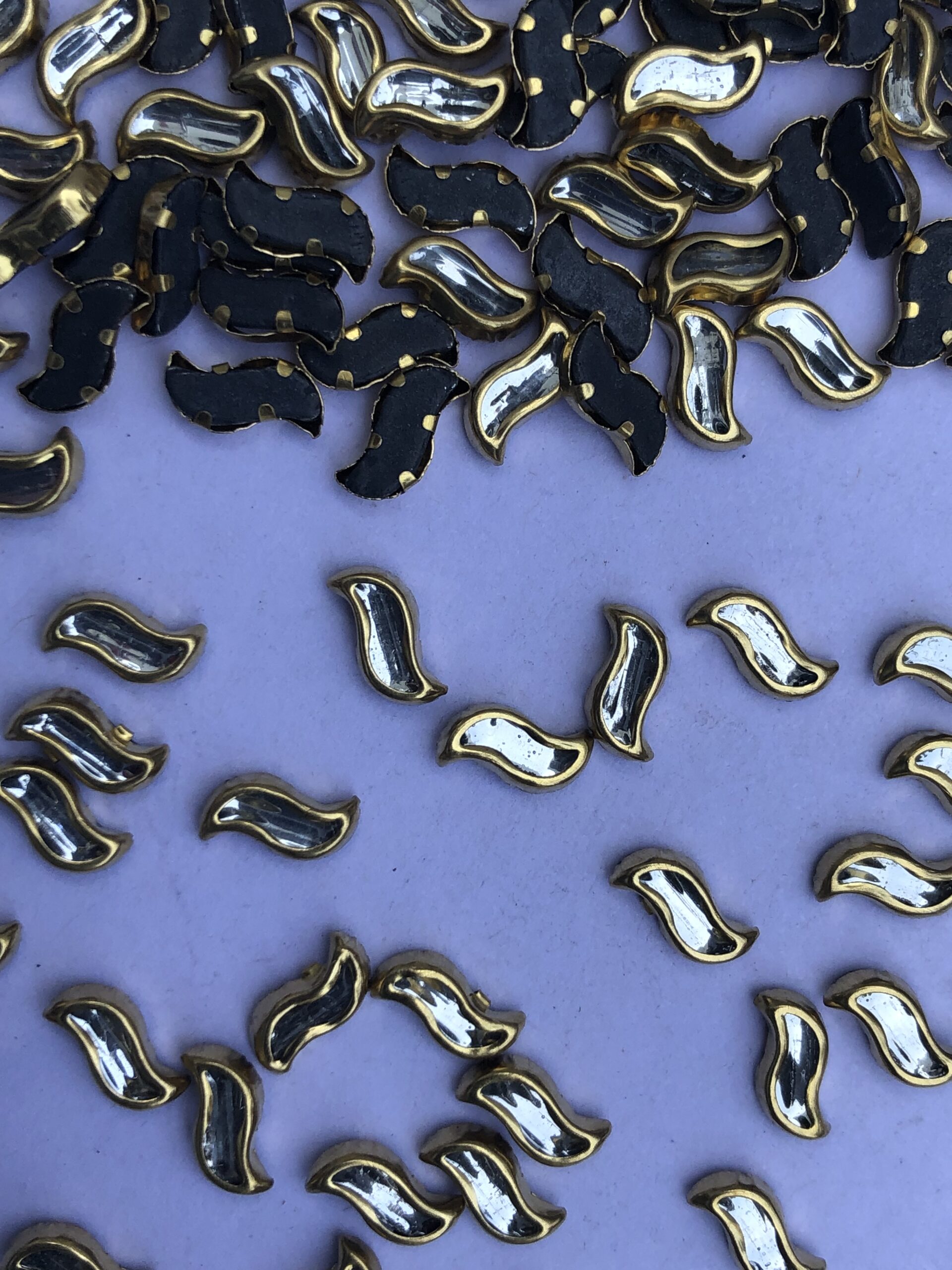 S Shape Kundan Small Glossy