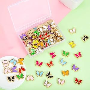 Enamel Butterfly Charms - 1