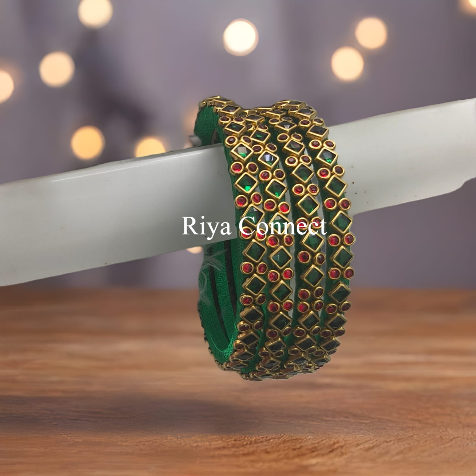 Glossy Square Silk Thread Bangle Collection - 06